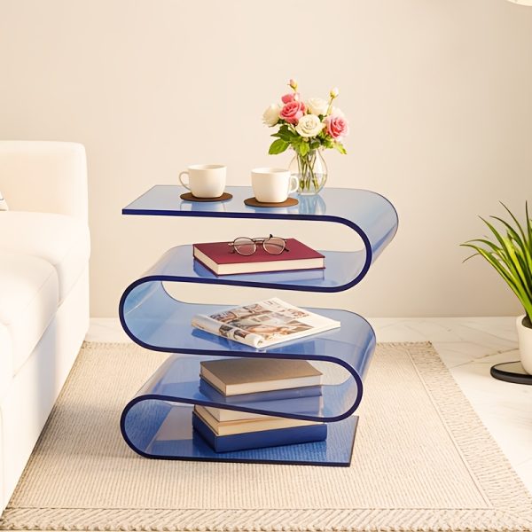 product-fancy-5f8cb0b7-e41f-4487-96c0-e03b1e347cbd Bedroom Acrylic Bedside Table Side Table Irregular Storage Rack, Large-size Office Magazine Rack Bookcase Bookshelf, Living Room Side Table Coffee Table