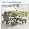 product-fancy-5fa5feae-3840-4474-8c73-41146226b765 Chaise Lounge Chair Outdoor, HDPS Material, Outdoor Pool Lounge Chairs with 5-Position Backrest, Patio Lounge Chair with Wheels for Outside, Poolside, Beach
