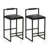 product-fancy-5fb072d9-d939-468a-861a-79c73dc50a38 Set Of 2 Modern Oriental Style Bar Stools, Velvet Upholstered Counter Height Chairs with Backrest & Footrest, Golden Metal Frame Kitchen Island Dining Stools, Multi-Color & Multi-Finish New Asian Aesthetic