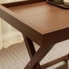 product-fancy-5fb8f07d-0340-4355-9cbe-64d98e31d3b0 Foldable Side Table with Raised Edge Tray, X-Shaped Legs, Multi-Purpose Bedside & Sofa Table for Bedroom Living Room Bay Window