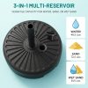 81.5lb Patio Umbrella Base Stand, Water Fillable Outdoor Umbrella Holder, Heavy Duty Market Umbrella Stand for Pool Deck Backyard Garden