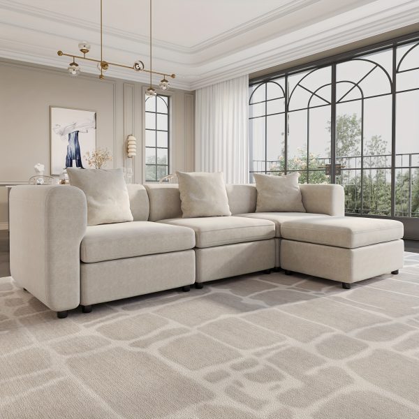 product-fancy-600b9648-e558-4469-8835-9db7c7c8fc4f Fabric Sofa, Velvet Sectional Sofa, 2-Seat Sofa For Living Room, L-Shaped Sofa, Convertible Sofa With Cushions, Modern Simplicity Loveseat Sofa, Removable Sofa Cover Space Spring Cushions And Solid Wood Frame, Easy To Install, Apartment, Home, Guyii