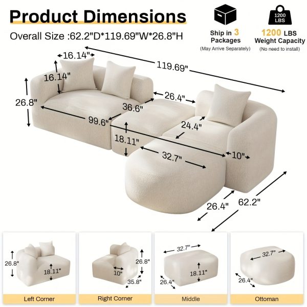 product-fancy-604d16aa-5dd7-4f01-ad6c-04d82597f20f Boneless Cloud Couch Sectional, Modern Curved Back L Shape Modular Sofa with Ottoman Comfy Deep Seat Memory Foam Chenille Luxury Couches for Living Room, No Assembly Required