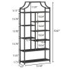8-Tier Entryway Ladder Shelf - Tall Storage & Display Rack With White Shelves - Golden & Black Options - Perfect For Hallway, Living Room, Bedroom