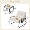 product-fancy-609799a3-ece1-4b7b-9a2b-1afa6aac3794 Outdoor Terrace with Footstool Rocking Chair, Oversized Papasan Chair with Cushion for Comfortable Reading, Suitable for Deck/Garden/Terrace/Camping, Outdoor Terrace Furniture. Beige