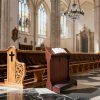 product-fancy-60ea5392-5c3f-4daf-afcd-03301959b749 Traditional Wooden Kneeling Prayer Stool with Padded Bench And Bible Stand-36-Inch Church-Style Prayer Station, Suitable for Homes, Small Chapels, And Religious Worship. Prayer Stool Kneeling Pad, for Home Wooden Kneeling Pad, Church Kneeling Stool