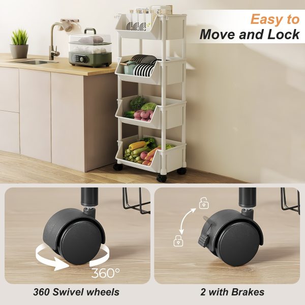 product-fancy-60fc226c-f9d0-47b0-9602-6472777c34cc Multi-Functional Bookshelf, Floor Standing Storage Rack, Movable Snack & Sundries Cart, Multi-Layer Organizer Shelf for Living Room And Kitchen