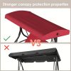 3 Person Patio Porch Swing Outdoor Converting Swing Glider Hammock with Adjustable Canopy, Cushions for Outside Backyard, Garden (Pillow Not Included)