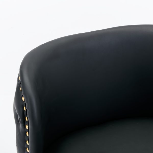 product-fancy-6168d03b-e395-4403-b890-6789a2b3cccc Set Of 2 Modern Swivel Bar Stools, Adjustable Height Counter Height Stools with Tufted Button Back & Nailhead Trim, Luxury Barstools with Golden Metal Base for Kitchen Island & Home Bar