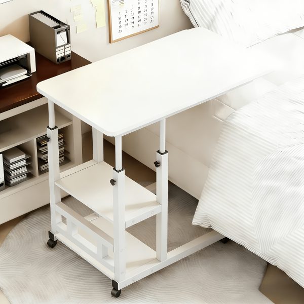 product-fancy-6194cdcc-6a61-492c-8cc3-d77d00296137 Mobile Nightstand with Wheels, Height Adjustable Bedside Table with Storage Shelf, Rolling Side End Table for Bedroom, Dorm, Living Room, Easy Assembly& Space-Saving Caster Table for Small Spaces.