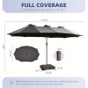 product-fancy-61ede36d-fd0b-48b8-ac9a-25d972951c3b 15ft Double Sided Patio Umbrella With 36 Solar LED Lights, 8Hr Auto-Illumination, Commercial-Grade Wind-Resistant Steel Frame & Premium Polyester Fabric, Outdoor Oversized Market Table Umbrella - 12 Heavy Duty Ribs (Base Included)