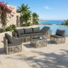 [All-Weather Wicker Set] Outdoor Patio Furniture Sets, All-Weather Wicker Patio Furniture Set with Multi-Functional Corner Sofa And Cushions, Coffee Table, Rattan Outdoor Sectional Conversation Sofa Set for Porch, Balcony, Backyard, Garden