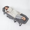 product-fancy-62600a29-781d-49cd-b9b5-5429cd792553 Comfortable Cotton Padded Integrated Bed, Skeleton Cotton Padded Integrated Guest Bed, 70.8-inch Folding Bed with Mattress, Camping Bed, Portable Guest Bed, Load-bearing Capacity Of 400 Pounds, Gray One Pack, Suitable for Gifts