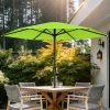 product-fancy-6276a52e-ddd8-479c-9e3f-4f47173c8206 9FT Outdoor Patio Umbrella, Market Table Umbrella with Crank & 6 Sturdy Ribs, UV Protection Windproof, Pool Umbrella Perfect for Deck, Backyard, Lawn And Garden