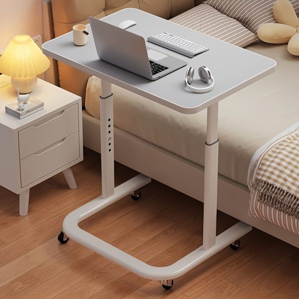 Multifunctional Height-Adjustable Table with /Metal Frame & MDF Top - Modern Entryway Desk Suitable for Shoe Bench, Sofa Side Table, Snack Storage, Compact Home Office Desk, Space-Saving Furniture for Small Spaces, Assembly Required