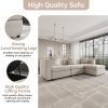 product-fancy-62b3f259-7dd0-4015-ae1b-009df6ff795a Fabric Sofa, Velvet Sectional Sofa, 2-Seat Sofa For Living Room, L-Shaped Sofa, Convertible Sofa With Cushions, Modern Simplicity Loveseat Sofa, Removable Sofa Cover Space Spring Cushions And Solid Wood Frame, Easy To Install, Apartment, Home, Guyii