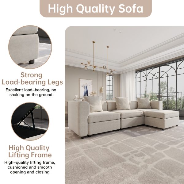 product-fancy-62b3f259-7dd0-4015-ae1b-009df6ff795a Fabric Sofa, Velvet Sectional Sofa, 2-Seat Sofa For Living Room, L-Shaped Sofa, Convertible Sofa With Cushions, Modern Simplicity Loveseat Sofa, Removable Sofa Cover Space Spring Cushions And Solid Wood Frame, Easy To Install, Apartment, Home, Guyii