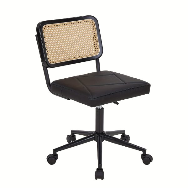 product-fancy-630ccf1b-8434-49c6-bfb6-7ad48da6c6e0 Swivel Upholstery Adjustable Height Home Office Chair, Ergonomic Armless Chairs