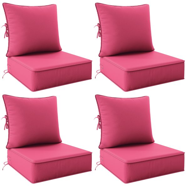 product-fancy-63a33111-1867-41ff-a3a9-7ea86af66923 Outdoor Cushion Set of 1pc/2pcs/4pcs/6pcs - Thick 35D High-Density Foam Cushions Measuring 24*24*6.5 Inches, Featuring Quick Rebound, High Durability, And Easy Cleaning, Suitable for Outdoor Furniture Like Sofas And Patio Chairs