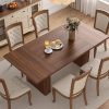 product-fancy-63a36ce1-d283-4c59-93d8-23d4e65a5a41 78" Rectangular Dining Table for 6-8 People, Large Modern Kitchen Table with Grooved Wood-Strip Base, Suitabel for Home, Dining Room, Living Room, Farmhouse, Family Gathering.