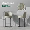 Office Products Office Furniture Guest & Reception Chairs, Counter Height Bar Stool, Swivel Barstools Set of 4, Upholstered Barstools with Backs, Metal Base, 26" Seat Height, White/Brown/Gray/Green