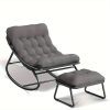 product-fancy-65160911-d75f-41ee-aa34-88d92cbea86d Oversized Rocking Chair with Cushion • Comfy Egg Glider Rocking Chairs Indoor with Footrest • Outdoor Patio Lounge Chair Rocker Chairs for Living Room Bedroom Balcony Porch