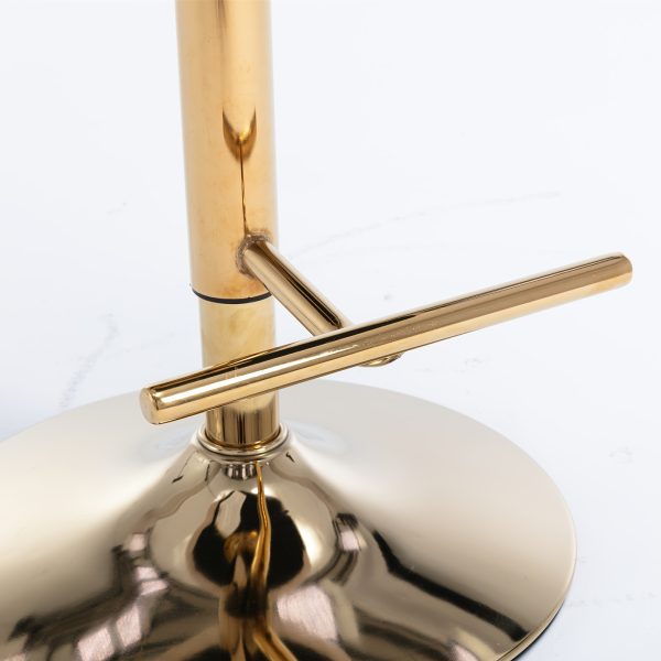 product-fancy-658416bb-3a3c-4231-a587-1e58adc41409 Thick Golden Swivel Velvet Bar Stools Adjust Seat Height From 27-35 Inches, Modern Upholstered Bar Stools with Comfortable Tufted Backs for Home Bars And Kitchen Islands (Set Of Two)