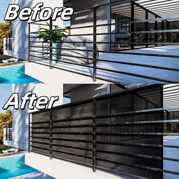 product-fancy-65a6d84b-1c90-49ee-93ce-192995060f1d 3*16ft, Balcony Privacy Screen Fence Cover Net, Fencing Mesh Shade Net, Windproof Sun Shade, Outdoor Protection Fencing Net, Balcony Mesh Net for Patio, Fence, Backyard, Porch(Black Brown Green Gray Sand White Blue)
