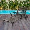 product-fancy-6600b4af-69b5-4bf8-920b-7bff5796db20 75.98*25.39*36.61inch Backrest Adjustable Courtyard Cast Aluminum Lying Bed Bench Bronze