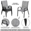product-fancy-661599ee-5a36-4b7d-8473-70a815267f24 8/6pcs Patio Chairs, All Weather Textilene Fabric & Metal Frame, W/Armrests, Strenthened Iron Spacers, 330 LBS, Outdoor Chairs Set For Backyard, Poolside, Garden