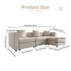 product-fancy-6682f669-da1b-4a27-9e4c-7f7ae7f1e3db Fabric Sofa, Velvet Sectional Sofa, 2-Seat Sofa For Living Room, L-Shaped Sofa, Convertible Sofa With Cushions, Modern Simplicity Loveseat Sofa, Removable Sofa Cover Space Spring Cushions And Solid Wood Frame, Easy To Install, Apartment, Home, Guyii
