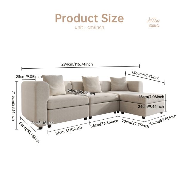 product-fancy-6682f669-da1b-4a27-9e4c-7f7ae7f1e3db Fabric Sofa, Velvet Sectional Sofa, 2-Seat Sofa For Living Room, L-Shaped Sofa, Convertible Sofa With Cushions, Modern Simplicity Loveseat Sofa, Removable Sofa Cover Space Spring Cushions And Solid Wood Frame, Easy To Install, Apartment, Home, Guyii