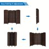 [Folding Rattan Room Divider] 6-Panel Folding Rattan Room Divider, 70.87'' H Folding Space Separator Partition Wall Dividers, Freestanding Hinged Privacy Screen