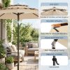 product-fancy-66f458de-4416-42b8-8d92-a229ceb053ec 10Ft 3 Tiers Market Umbrella Patio Umbrella Outdoor Table Umbrella With Ventilation, Outdoor Umbrella For Patio, Pool Umbrella, Polyester Canopy, Suitable For Patio, Pool, Garden, Backyard, Deck, Base Not Include, Father'S Day Gift