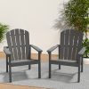 product-fancy-6727b308-f34f-475e-873f-a94574d01925 Adirondack Chair, Space-Saving Stackable Design, HDPE Material Wood Grain Finish, Ergonomic Slight Tilt, Perfect for Patio Backyard Deck & Fire Pit, Dining Chair Size