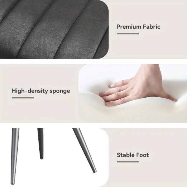 product-fancy-67303a59-3528-4047-9741-b636aac1b945 Modern Dining Chairs, Comfy Dining Room Chairs with Thick Cushions, Upholstered Fabric Kitchen Side Chairs with Metal Legs