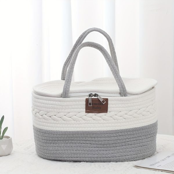 [Portable Diaper Caddy] Large Diaper Caddy Organizer, Portable Basket with Handles, Diaper Storage Organizer for Changing Table