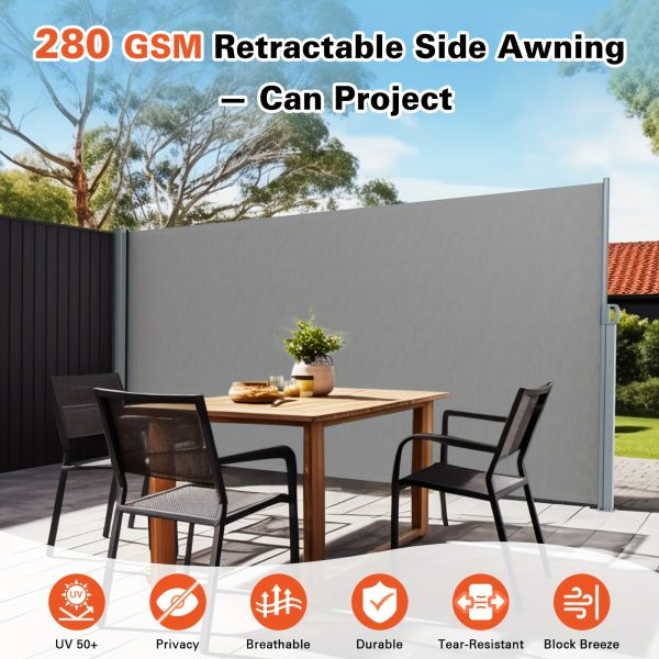 product-fancy-68881023-e57e-496b-9eb5-143fa522efe9 Retractable Side Awning - Folding Privacy Screen | Waterproof & UV-Resistant Outdoor Shade Divider for Patio, Garden, Balcony & Commercial Use Easy Install with PU Coating
