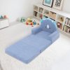 product-fancy-6894ec6e-72a6-4128-ac2b-afd145948e9d Kids Sofa 2-in-1 Convertible Kids Couch Fold Out Lounger Soft Sherpa Kids Chair High-Density Foam Sofa Cute Brown Bear Playroom Nursery Furniture for Boys Girls Room Decor