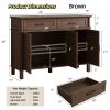 product-fancy-6952e9a9-ca36-431e-b93e-f7f2f3918ed0 Farmhouse 48 Inch Buffet Cabinet with Storage, 48 Inch Sideboard with 2 Drawers And 3 Doors - Wood Coffee Bar Cabinet with Adjustable Shelves for Kitchen, Dining Room, Living Room