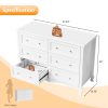 product-fancy-699470b7-ad53-429b-8f30-f28e91b35a47 Bonnlo Wood Dresser Chest Of Drawers, Clothes Storage Dressers with Curved Legs And 6 Drawer for Bedroom