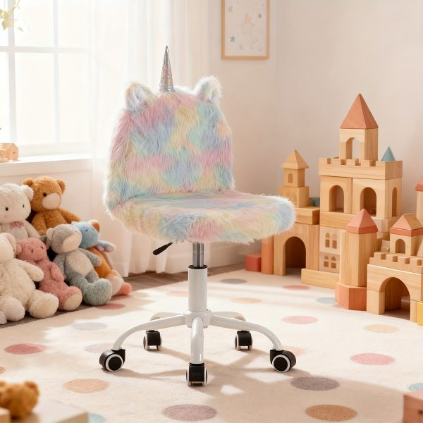 product-fancy-69968d65-eed8-4f60-a2b6-a5bed63da1cc 1pc a White Rotating Office Chair, a Sporty Chair, a Vibrant Chair, And an Adorable Animal-Themed Computer Chair