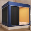 Bracket Set, Fully Enclosed Canopy Bed Curtain, Bed Frame Three-Piece Set