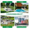 product-fancy-69bf15f9-c71b-4f30-92c1-c960b9c9d8ce 4/6ft Heavy-Duty Metal Picnic Tables with Umbrella Hole for Outdoor, Rectangular 4-6-Person Picnic Tables with Bench, Commercial Expanded Picnic Table And Bench Set, Outside Furniture Set for Yard Outside Garden Backyard Porch Patio Lawn, All-Weather