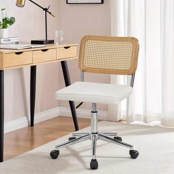 product-fancy-69dd7d01-bbb0-4f48-a8d5-0260dd4d2dae Swivel Upholstery Adjustable Height Home Office Chair, Ergonomic Armless Chairs