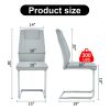 product-fancy-69e01982-4e9d-4842-bd16-531e08ec3e42 Modern PU Leather Dining Chairs Set of 4 - Light Gray/Dark Gray Suitable for Kitchen, Living Room & Dining Room, Foam Cushioned Seats, Cantilever Base with Anti-Slip Footpads, PVC-Coated Faux Leather Armless Chairs, Easy Assembly