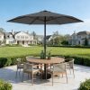 [Heavy Duty Patio Umbrella] 9ft Outdoor Umbrella, Heavy Duty Patio Umbrella with Crank, 6 Sturdy Ribs, UV Block for Market, Pool, Backyard, Garden (Base Sold Separately)