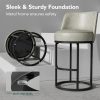 Office Products Office Furniture Guest & Reception Chairs, Counter Height Bar Stool, Swivel Barstools Set of 4, Upholstered Barstools with Backs, Metal Base, 26" Seat Height, White/Brown/Gray/Green