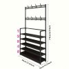 product-fancy-6a35c5a5-412e-4e00-881c-787ab84ce03b 5-Tier & 3-Tier Multifunctional Storage Rack, Entryway Organizer for Shoes & Hats, Ideal for Home, Living Room, Dorm, with 10 White Shoe Storage Bags Included