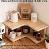 product-fancy-6a744a67-9883-466b-afc0-a15fc364a3ef 1-Tier 2-Layer Premium Corner Wooden Display Rack | Natural Pine, Easy Assembly, Ideal for Earrings, Perfumes, and Rings Storage | Suitable for Market Stalls and Home Decor | Country Style, Perfect for Wedding/Birthday/Mother'S Day Gifts